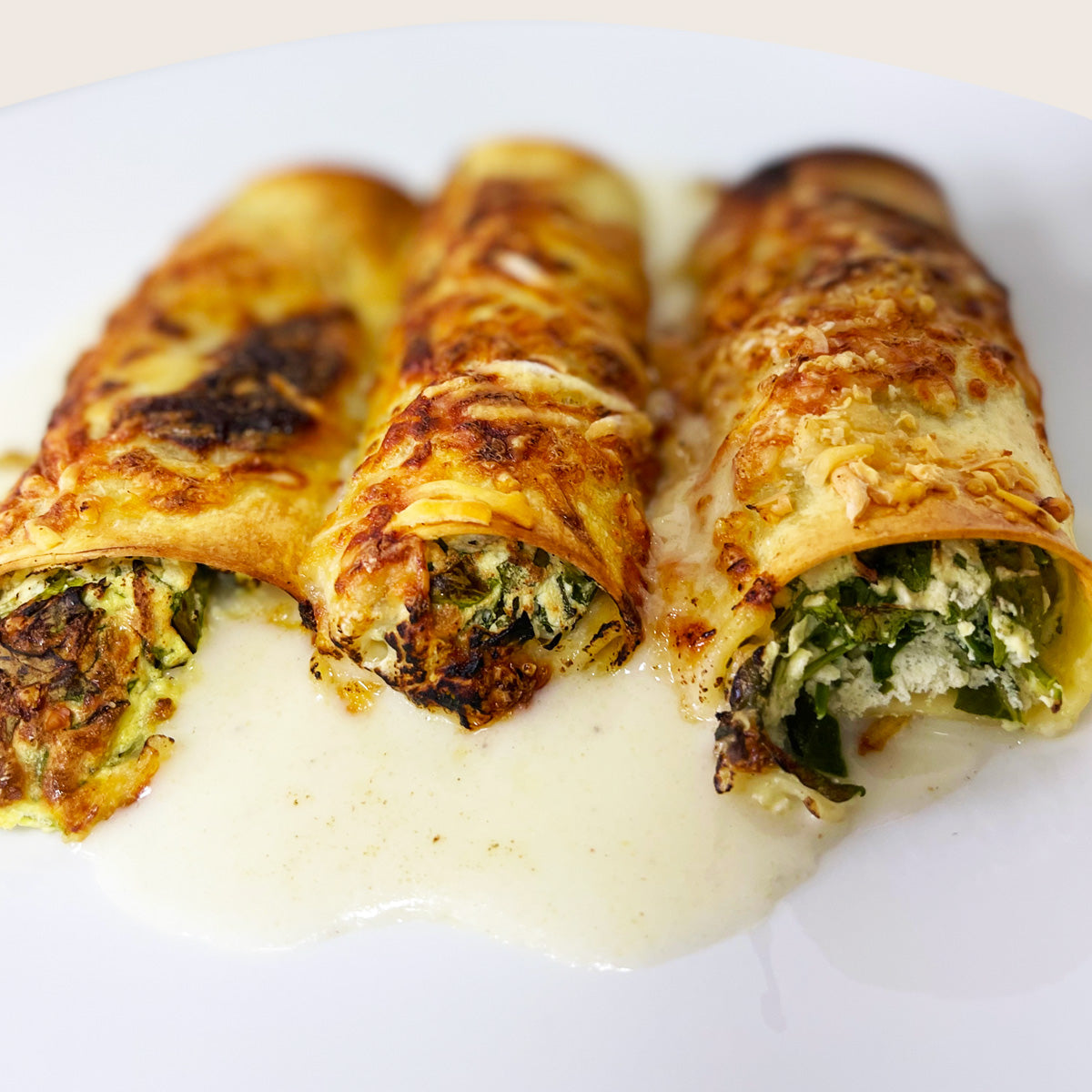 Canelones de Espinaca y Ricotta