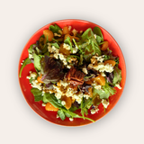 Ensalada Verde de Mandarinas, Queso de Cabra y Pecans Caramelizados